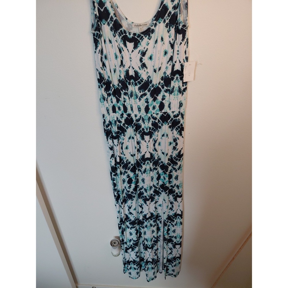 Charlotte‎ Russe Tie Die Maxi Dress Y2K Sz XS Boho Festival Preppy Casual